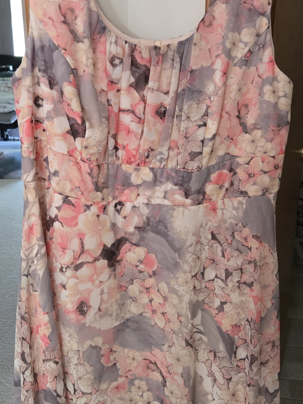 Ella Signature Blush Pink Dress with Floral Accents